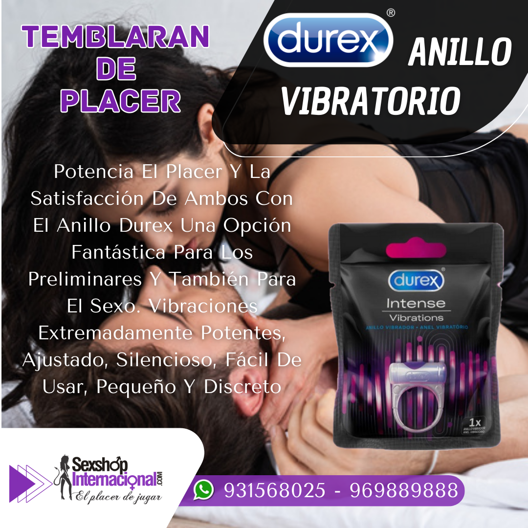 DUREX ANILLO VIBRADOR TEMBLARAN DE PLACER SEXSHOP PTE PIEDRA 931568025